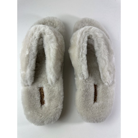 NWOT OluKai Kipe'a Heu Sandal Slippers Fuzzy Soft Wool Shearling Women's Size 10 - Picture 2 of 11